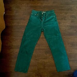 Levi’s Wedgie Straight Corduroy Jeans- Emerald Green